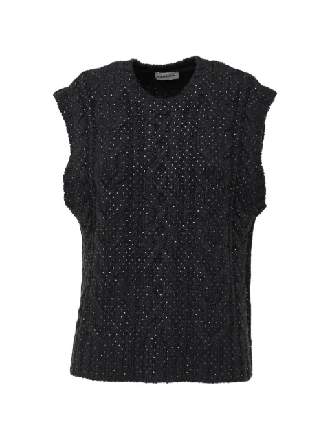 P.A.R.O.S.H. cable-knit rhinestone-embellished vest