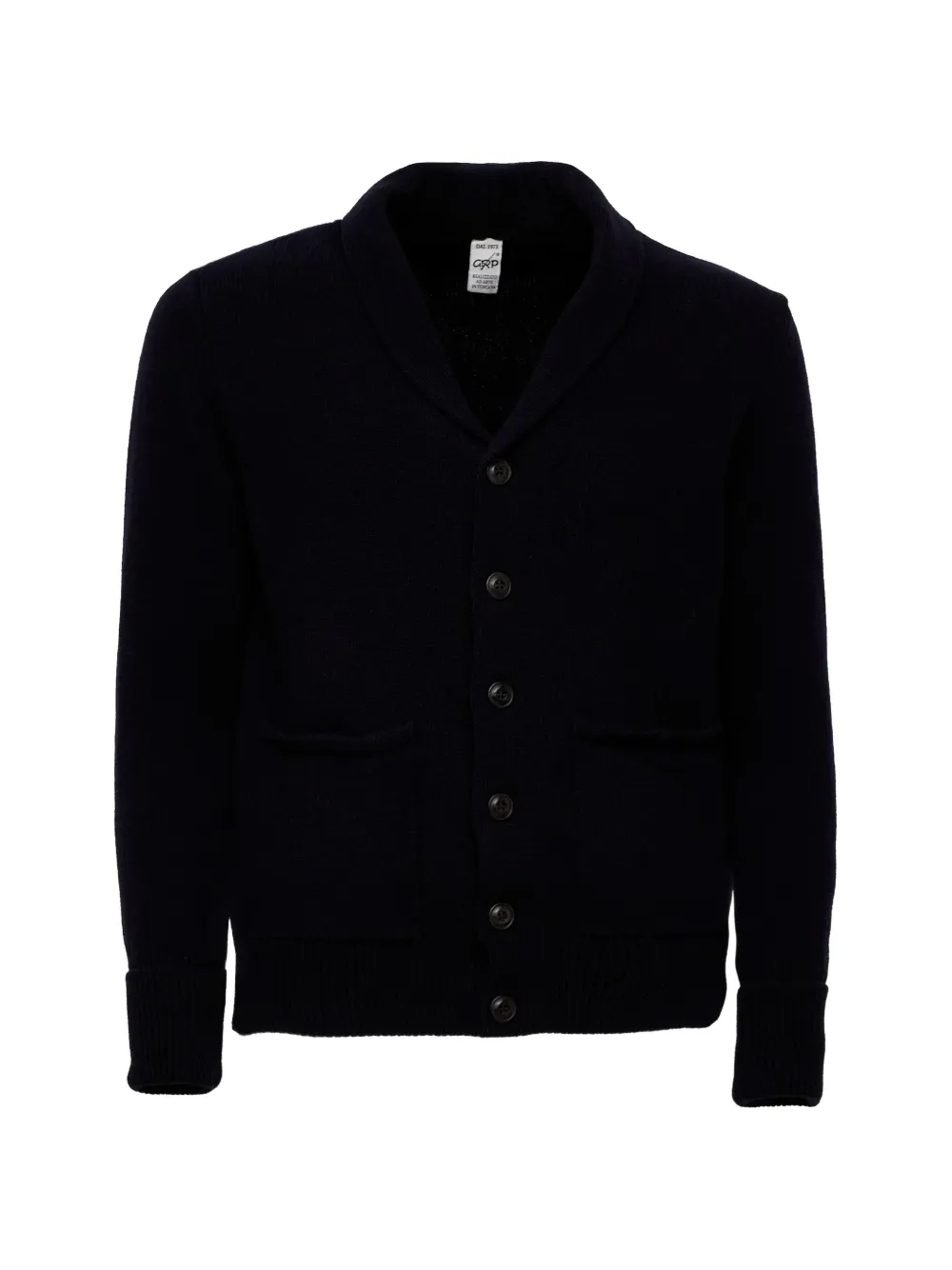 Grp shawl-collar cardigan