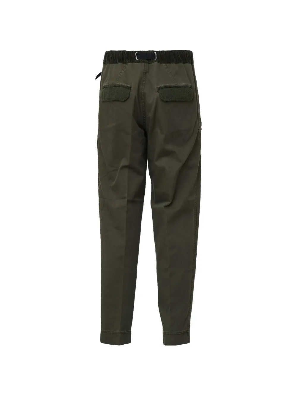 White Sand patchwork corduroy-trim trousers Groen