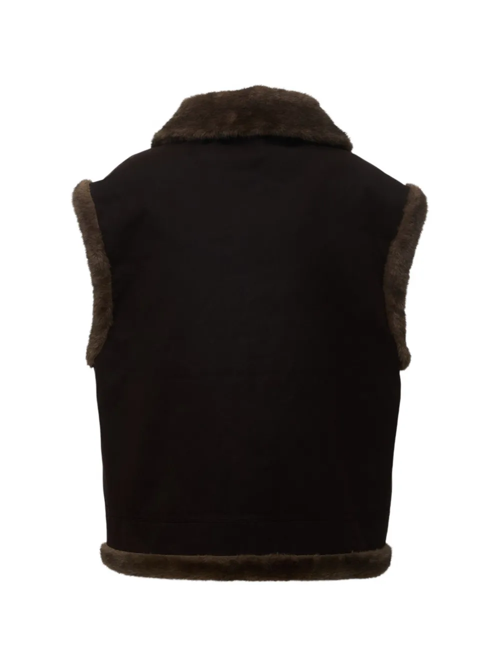 MC2 Saint Barth Hesketh bodywarmer met lammy afwerking Zwart