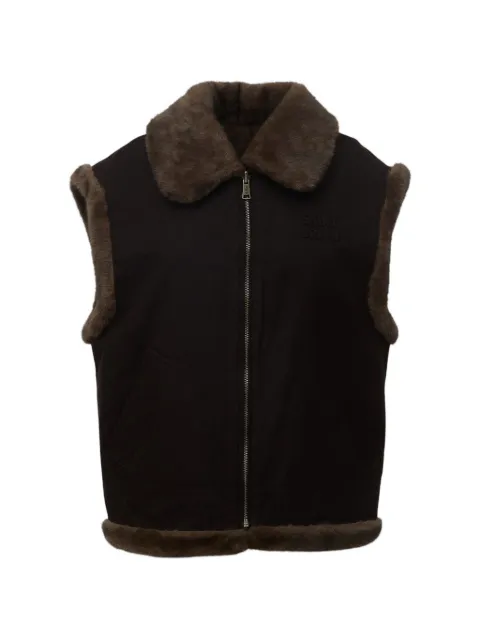 MC2 Saint Barth Hesketh wax shearling-trim gilet