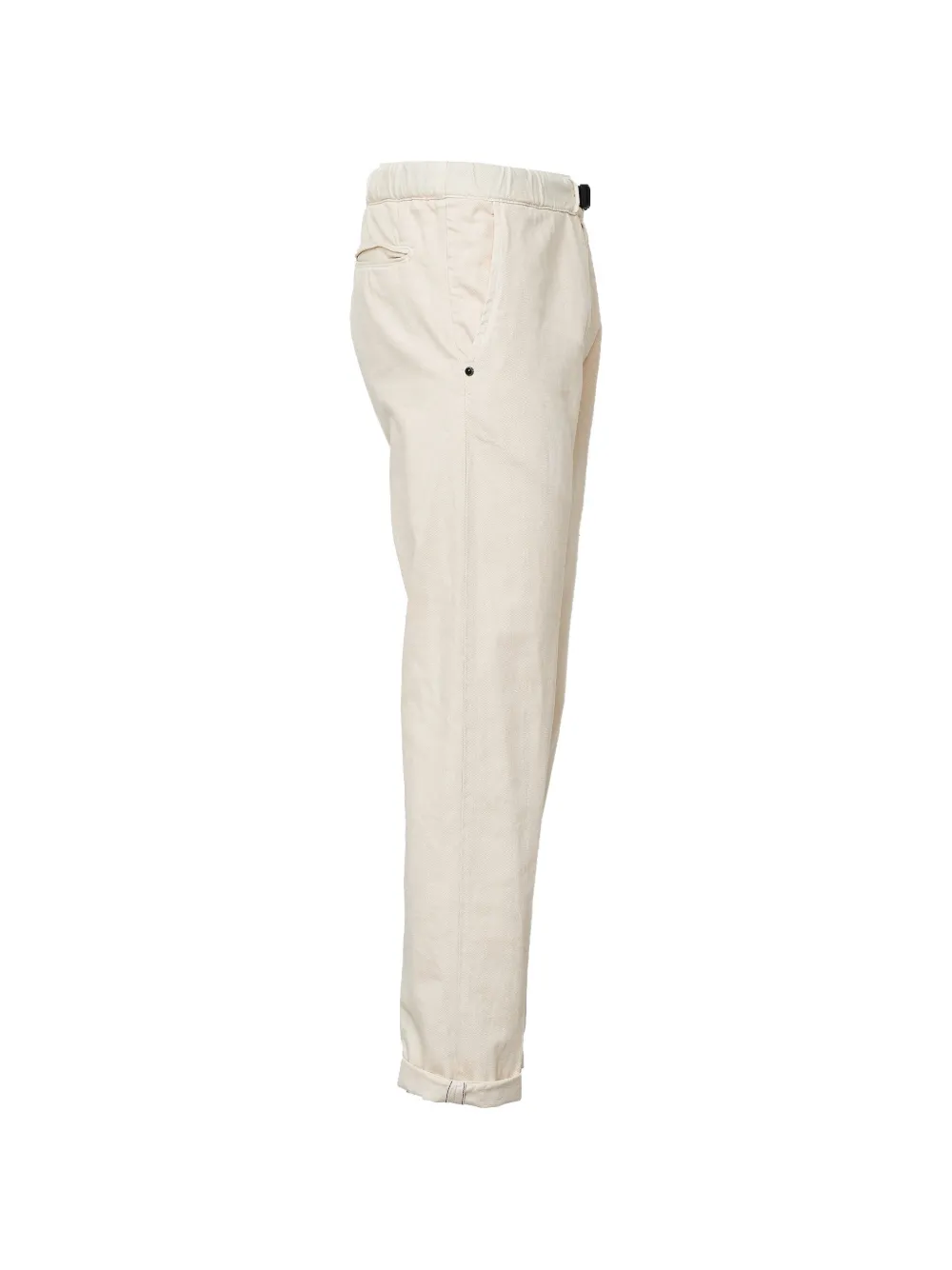 White Sand belted cotton trousers Wit