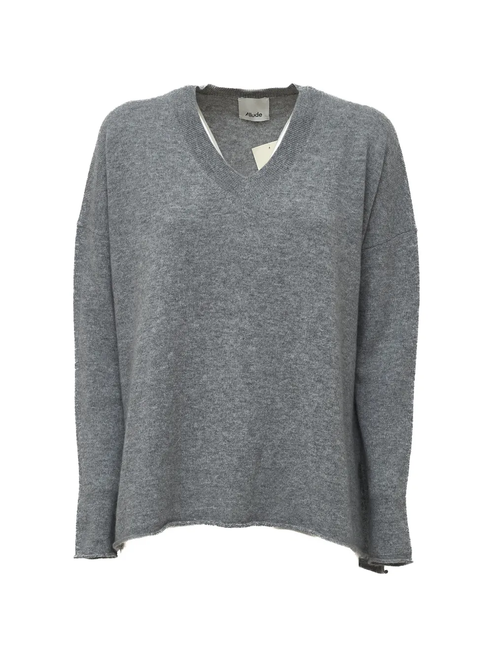 Allude V-neck cashmere sweater - Grigio
