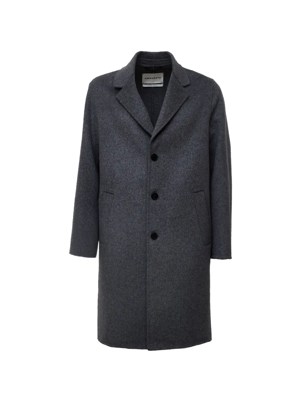 Amaranto Single-breasted Coat In Grey