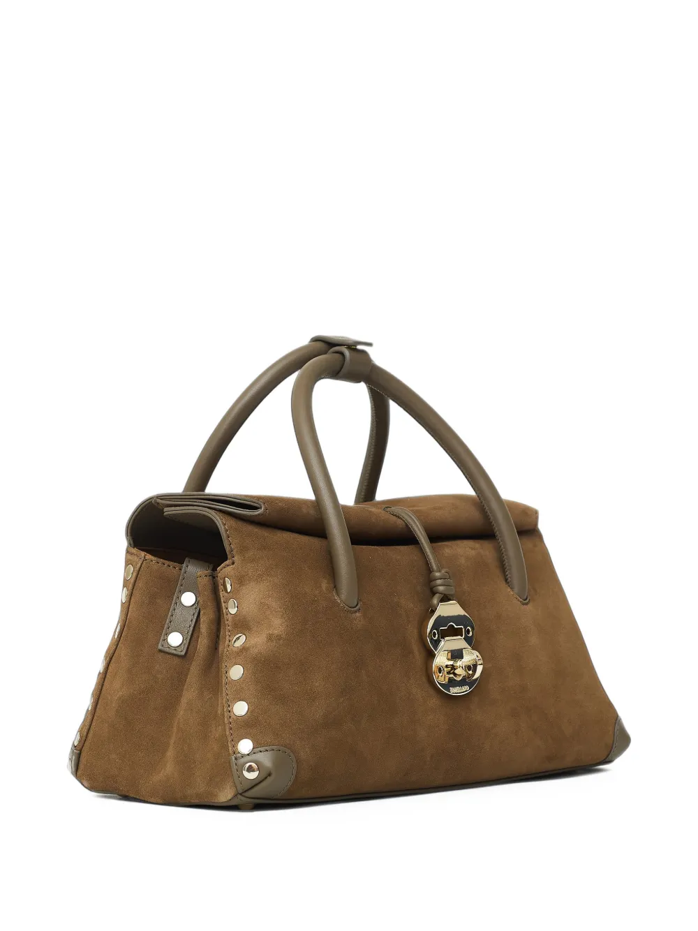 Zanellato small Dotta Zashmere stud-embellished shoulder bag Groen