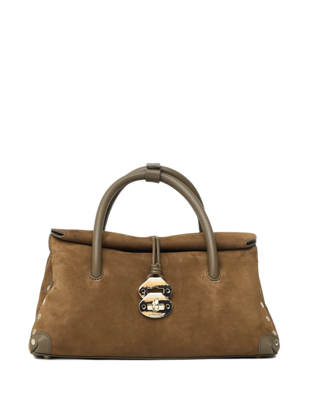 Zanellato small Dotta Zashmere stud-embellished shoulder bag Groen