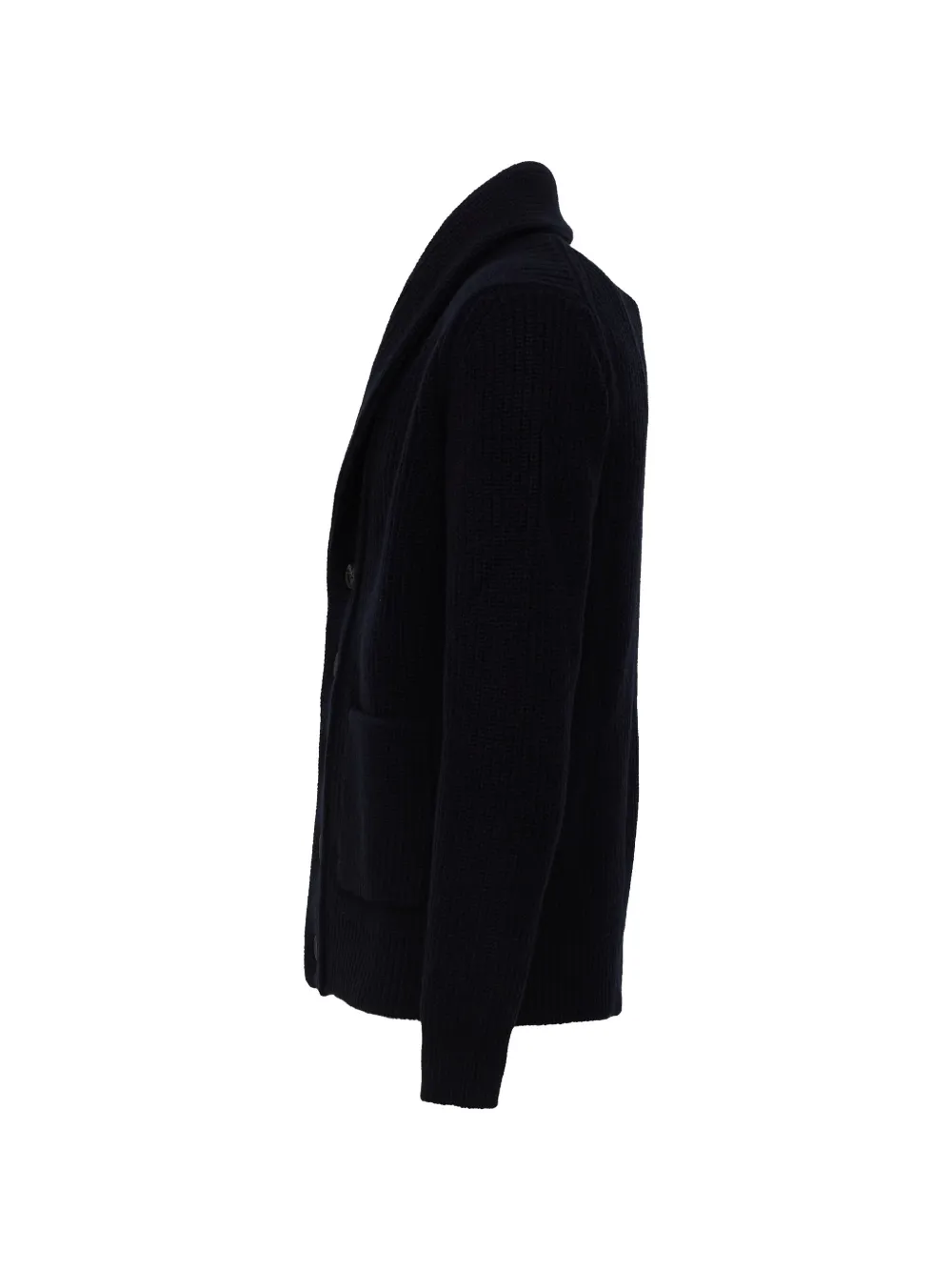 Filippo De Laurentiis Ribgebreid vest met sjaalkraag Blauw