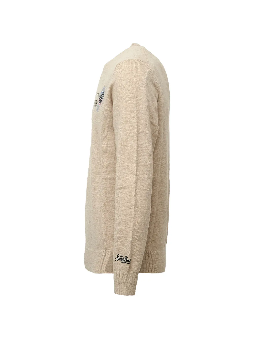 MC2 Saint Barth embroidered crew-neck sweater Beige