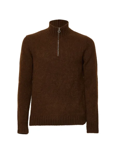 04651 / A TRIP IN A BAG quarter-zip mock-neck sweater