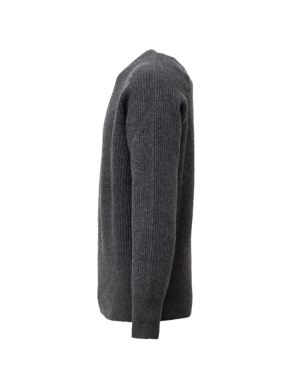 AMARANTO ribbed-knit henley sweater Grijs