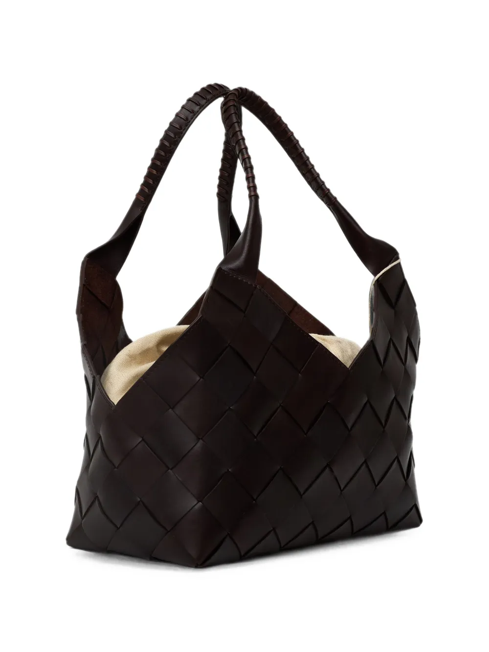 DRAGON DIFFUSION Castello shopper van geweven leer Bruin