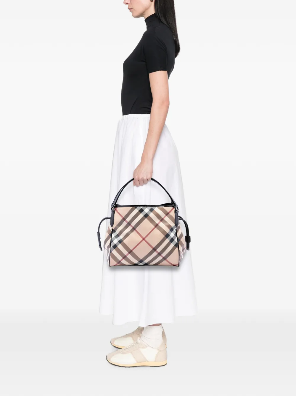 Burberry Pre-Owned 2000-2017 Supernova Check Coated Canvas Bilmore tote bag - Nude