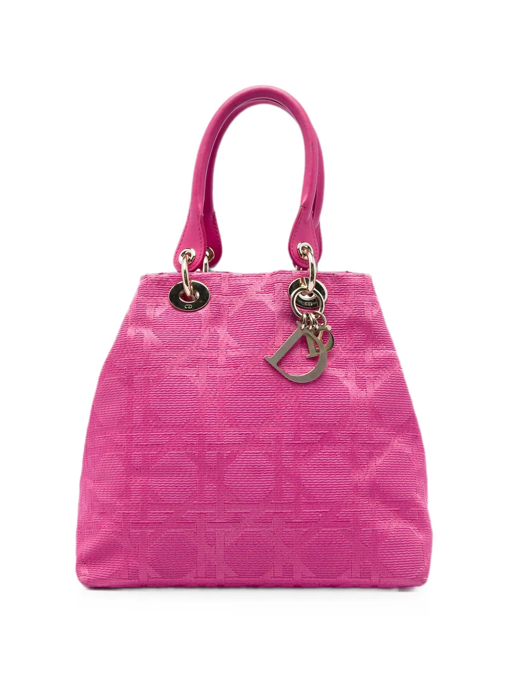 Christian Dior Pre-Owned 2008 Small Canvas Cannage Lady Dior Soft Shopping tote bag - Rosa