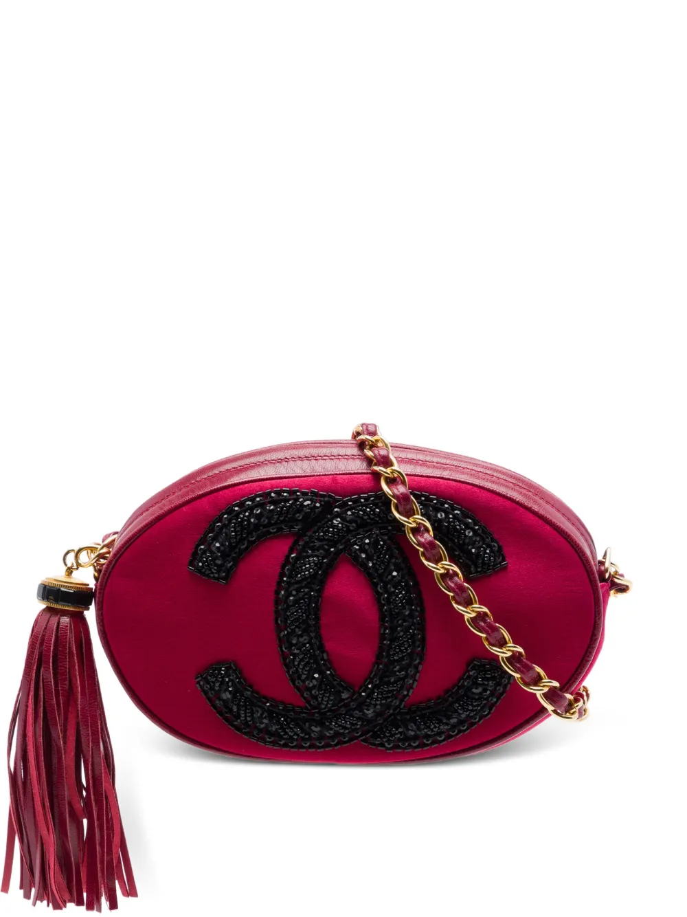 CHANEL Pre-Owned Borsa a tracolla CC in pelle scamosciata con nappa 1989-1991 - Rosso