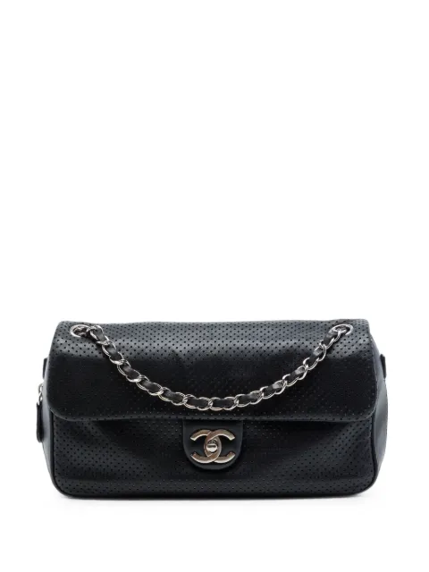 CHANEL Pre-Owned 2008-2009 Baseball Spirit Flap Schultertasche aus perforiertem Lammleder