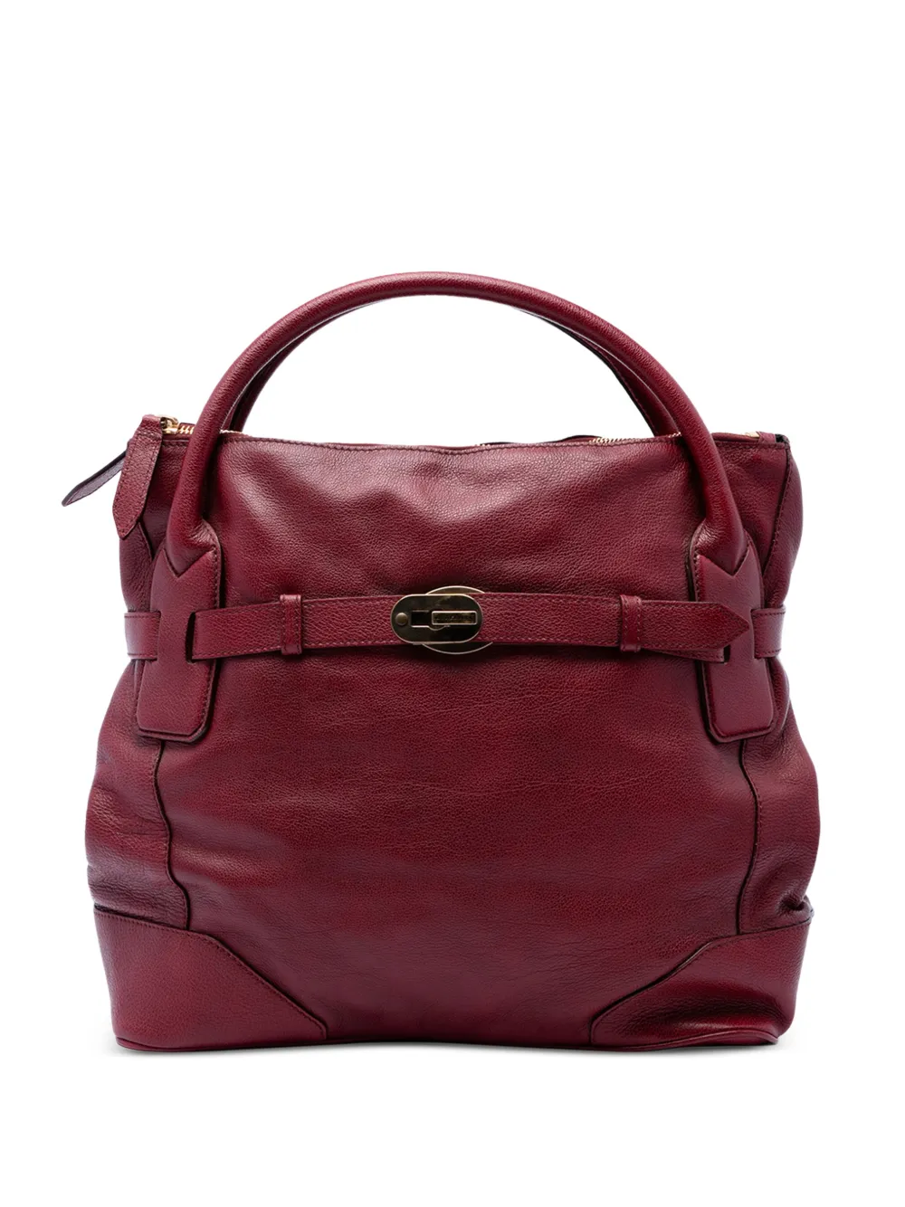 Burberry Pre-Owned 2000-2017 Leather Bartow satchel - Rosso