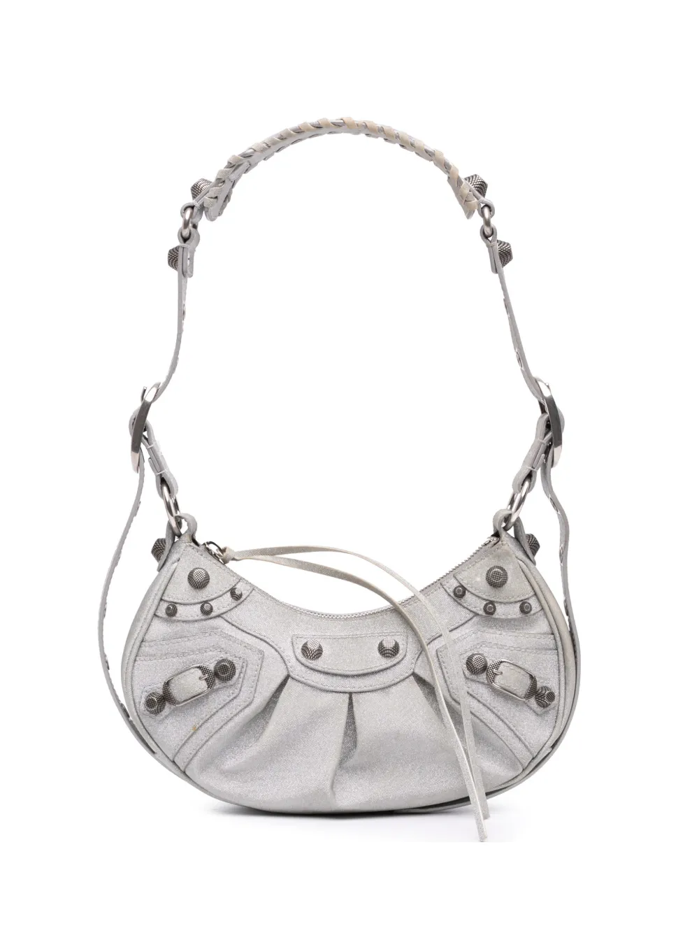 Balenciaga Pre-Owned Borsa a tracolla Motocross Le Cagole XS in tessuto 2020-2026 - Argento