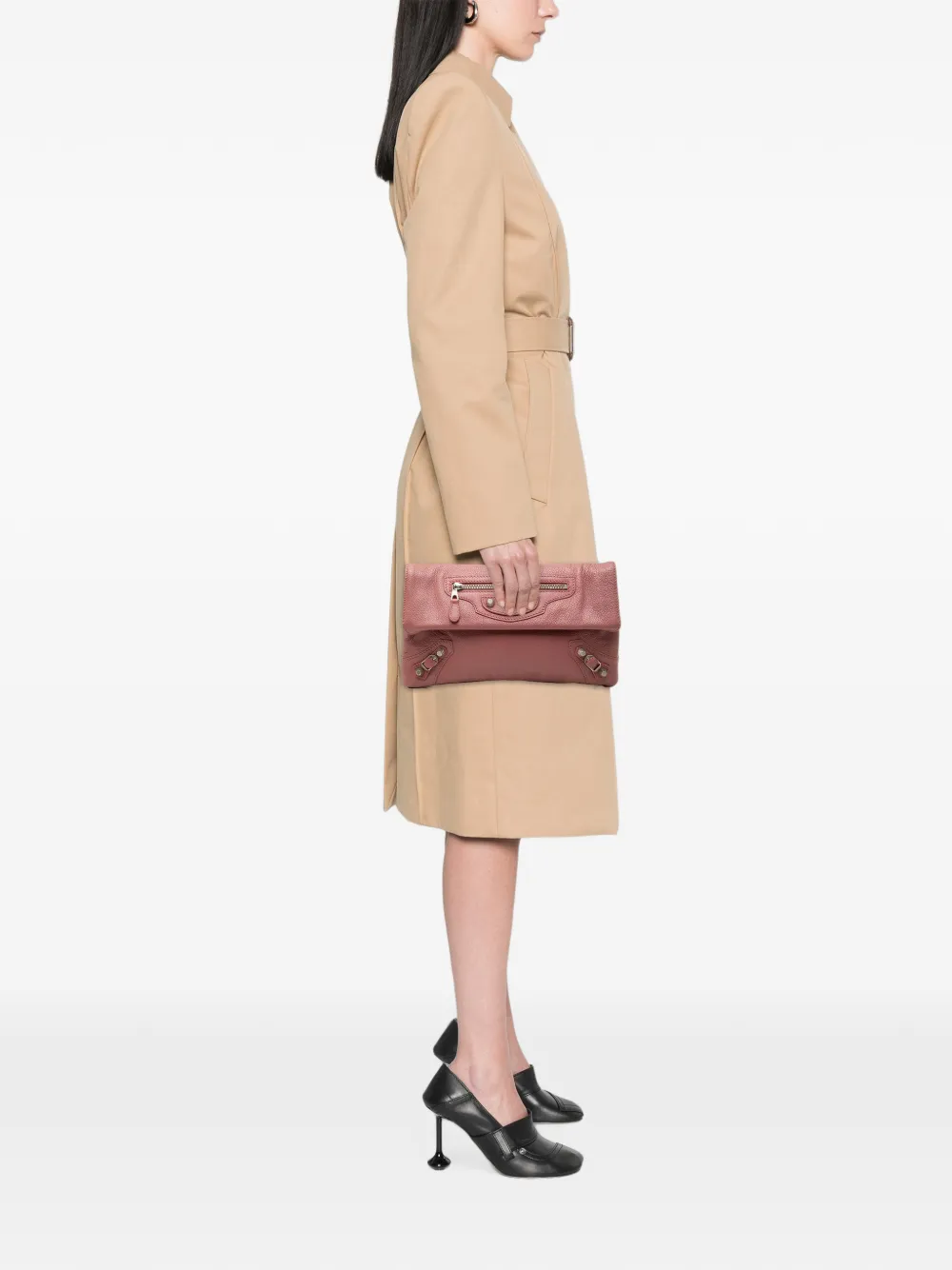 Balenciaga Pre-Owned 2005-2026 Grained Calfskin Motocross Giant 21 Envelope clutch bag - Rosa