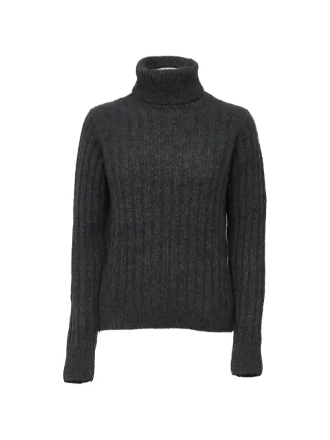 Allude ribbed-knit roll-neck sweater