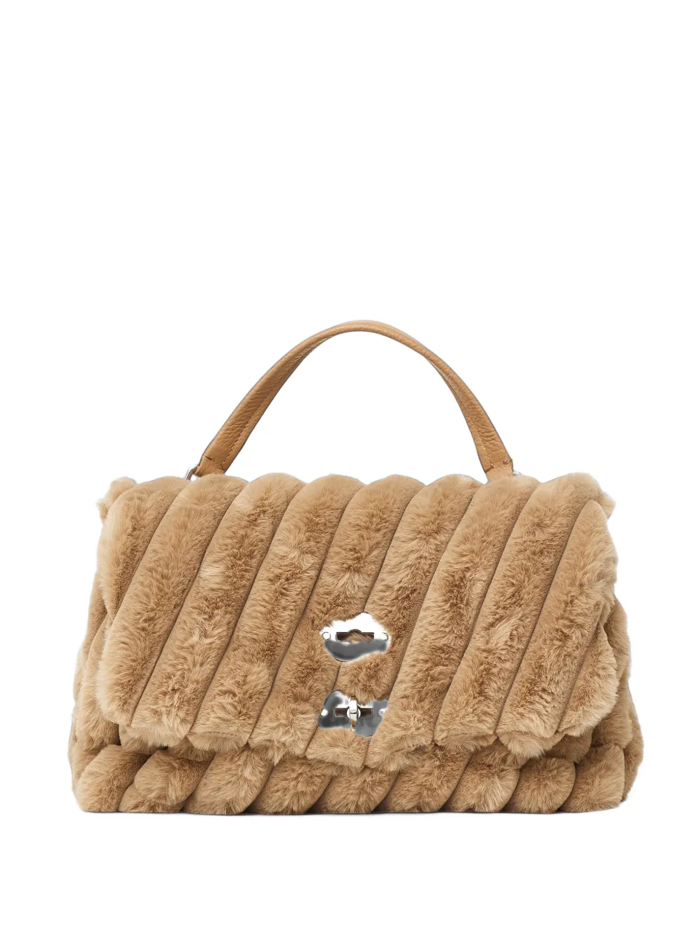 Zanellato small Postina faux-fur handbag Beige