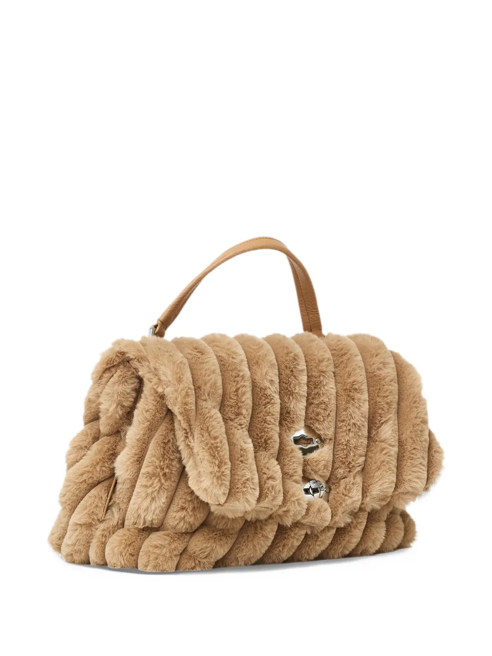 Zanellato small Postina faux-fur handbag Beige