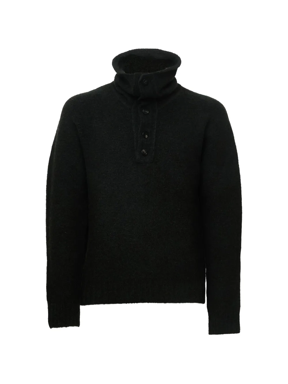 04651 / A TRIP IN A BAG button-up wool sweatshirt - Grün