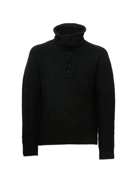 04651 / A TRIP IN A BAG button-up wool sweatshirt