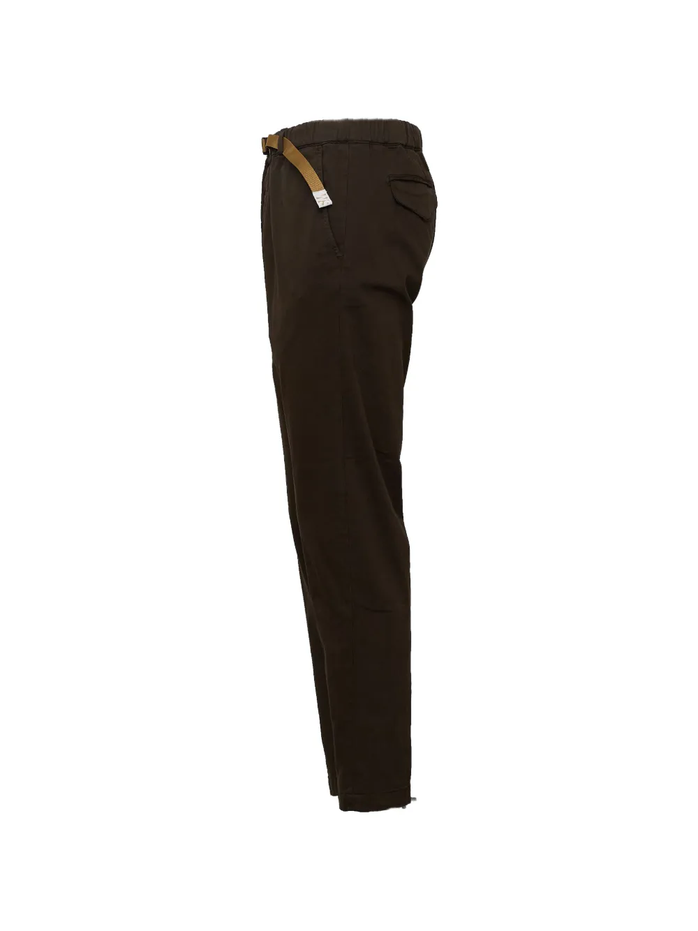 White Sand Gabardine broek met riem Bruin