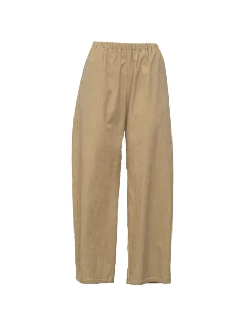 Apuntob corduroy elasticated-waist straight-leg trousers