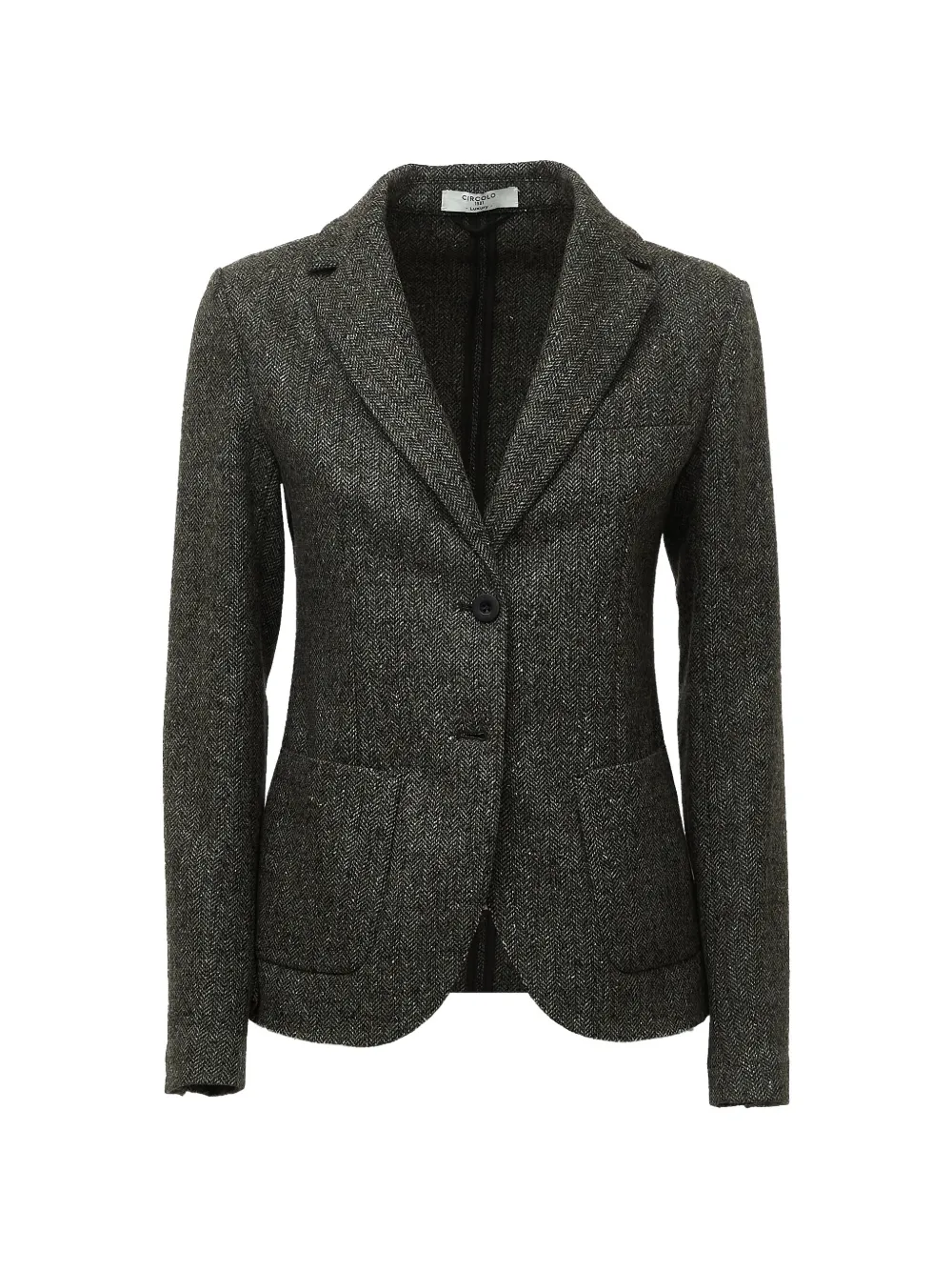 Circolo 1901 herringbone-pattern slim-fit blazer - Grün