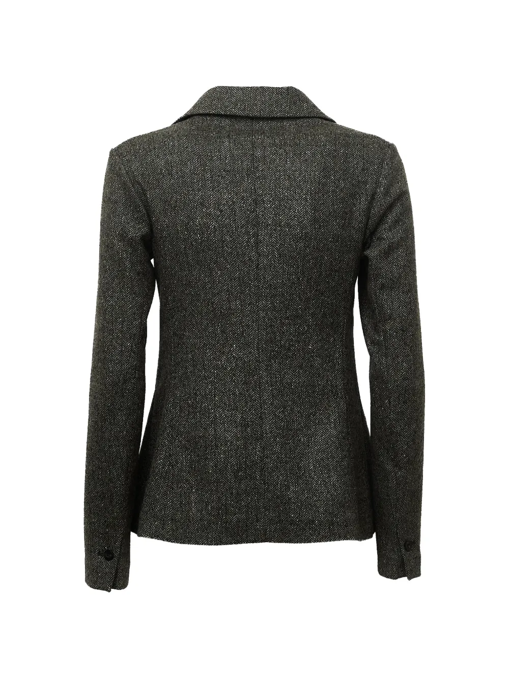 Circolo 1901 Slim-fit blazer met visgraat-patroon Groen