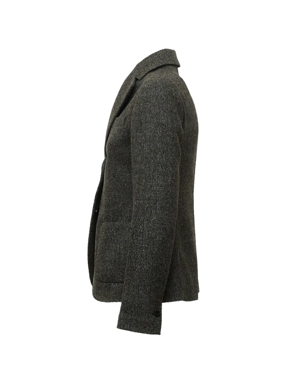 Circolo 1901 Slim-fit blazer met visgraat-patroon Groen
