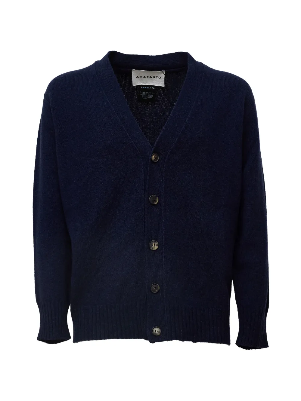 AMARANTO distressed V-neck cardigan