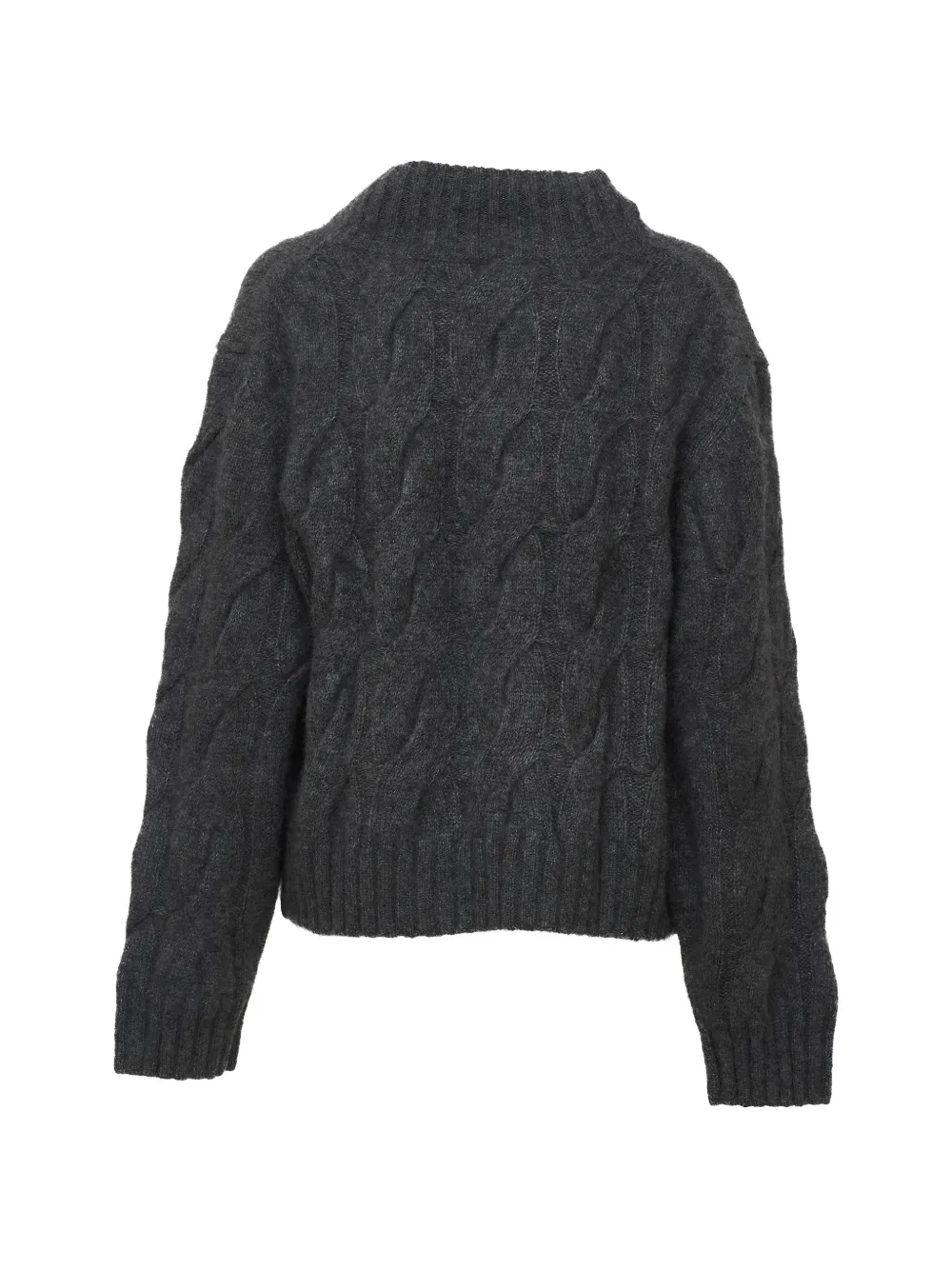 Allude cable-knit V-neck sweater Grijs