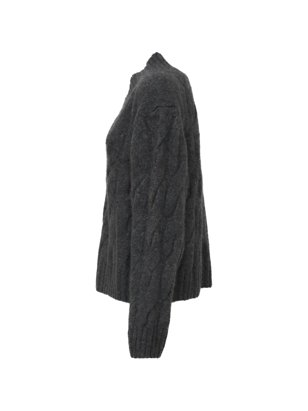 Allude cable-knit V-neck sweater Grijs
