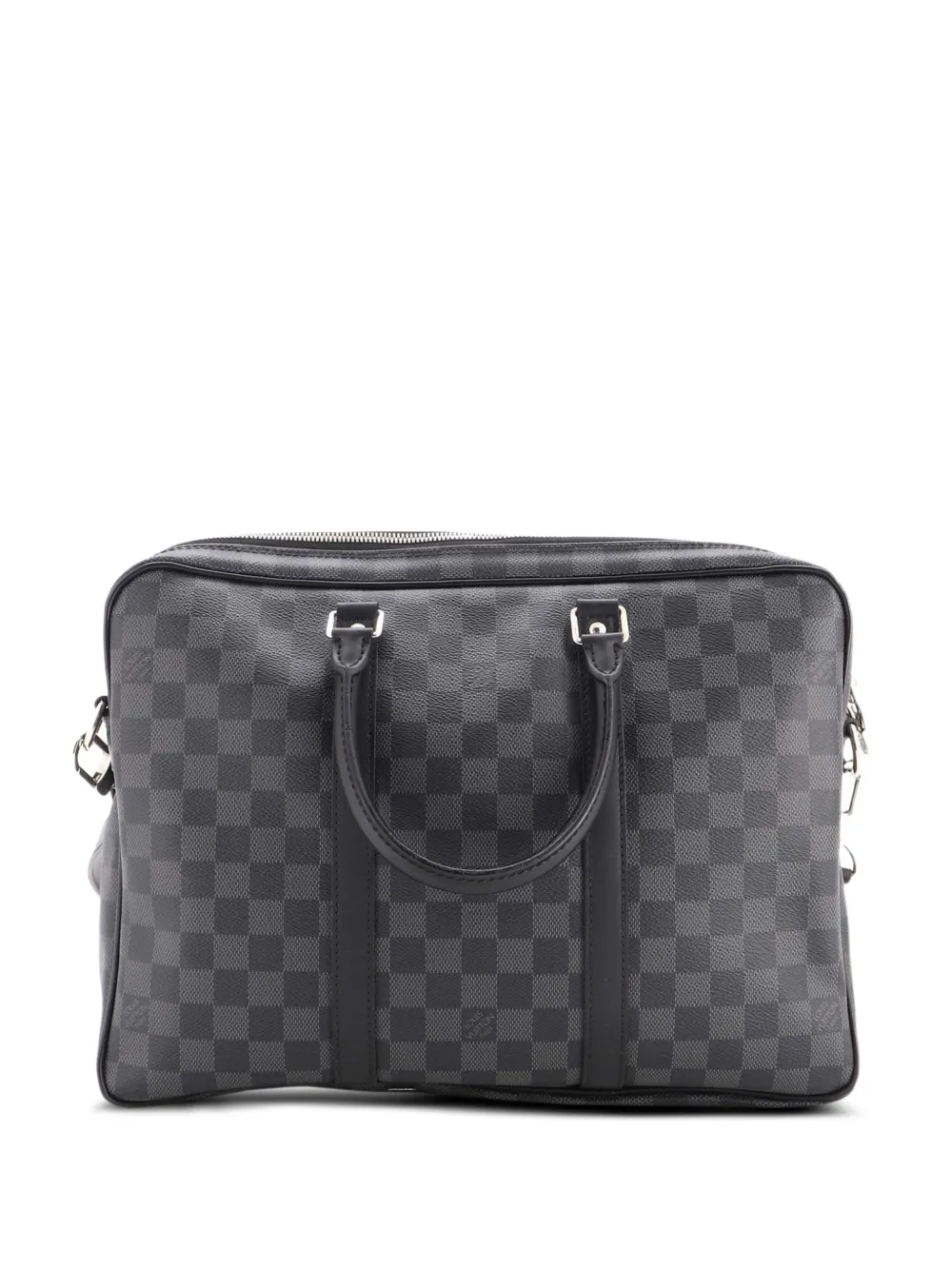 Louis Vuitton Pre-Owned Portadocumenti Porte-Documents Voyage in pelle Damier Graphite PM - Nero