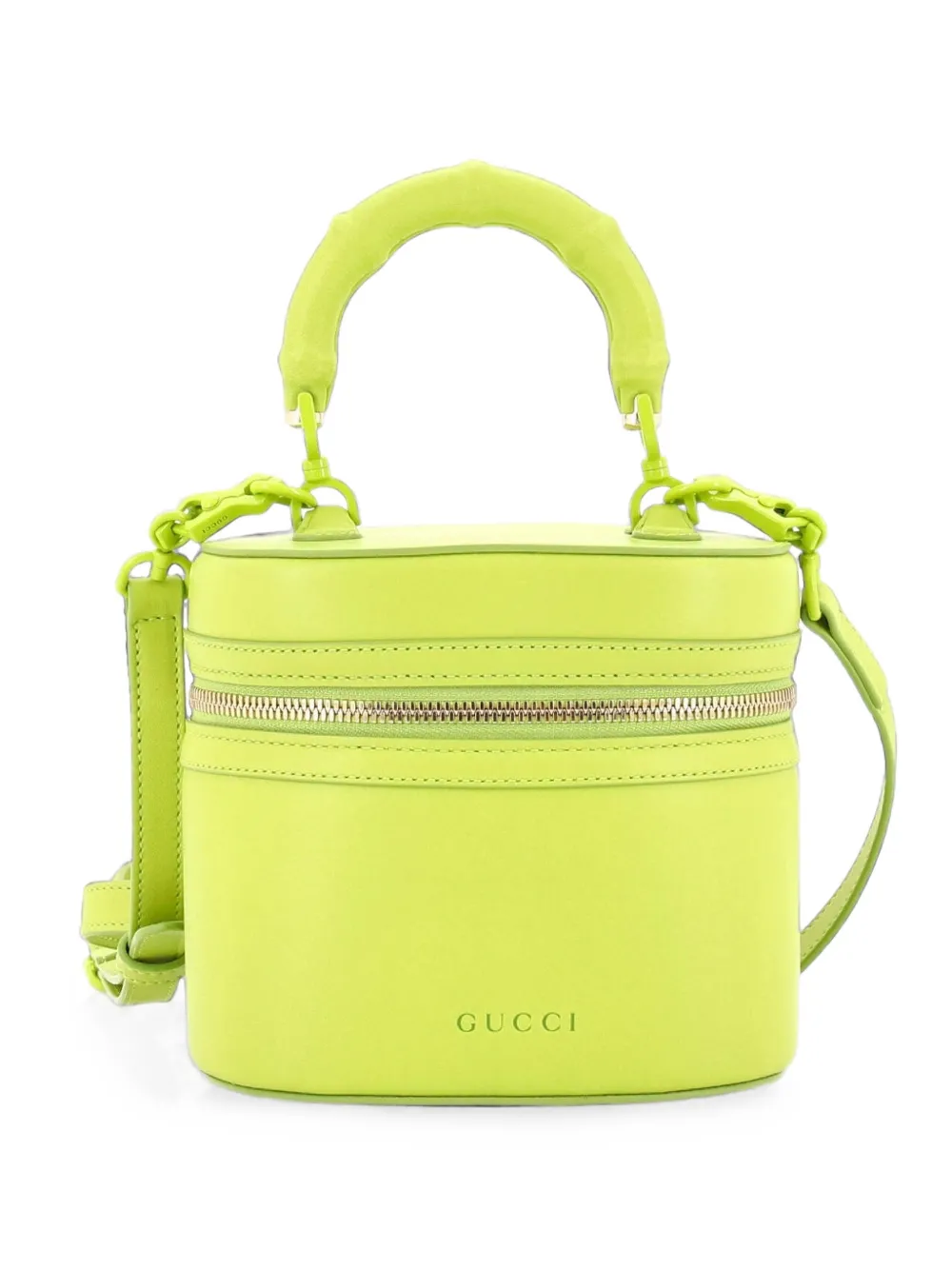 Gucci Pre-Owned Mini Bamboo Top Handle Vanity Schultertasche - Grün