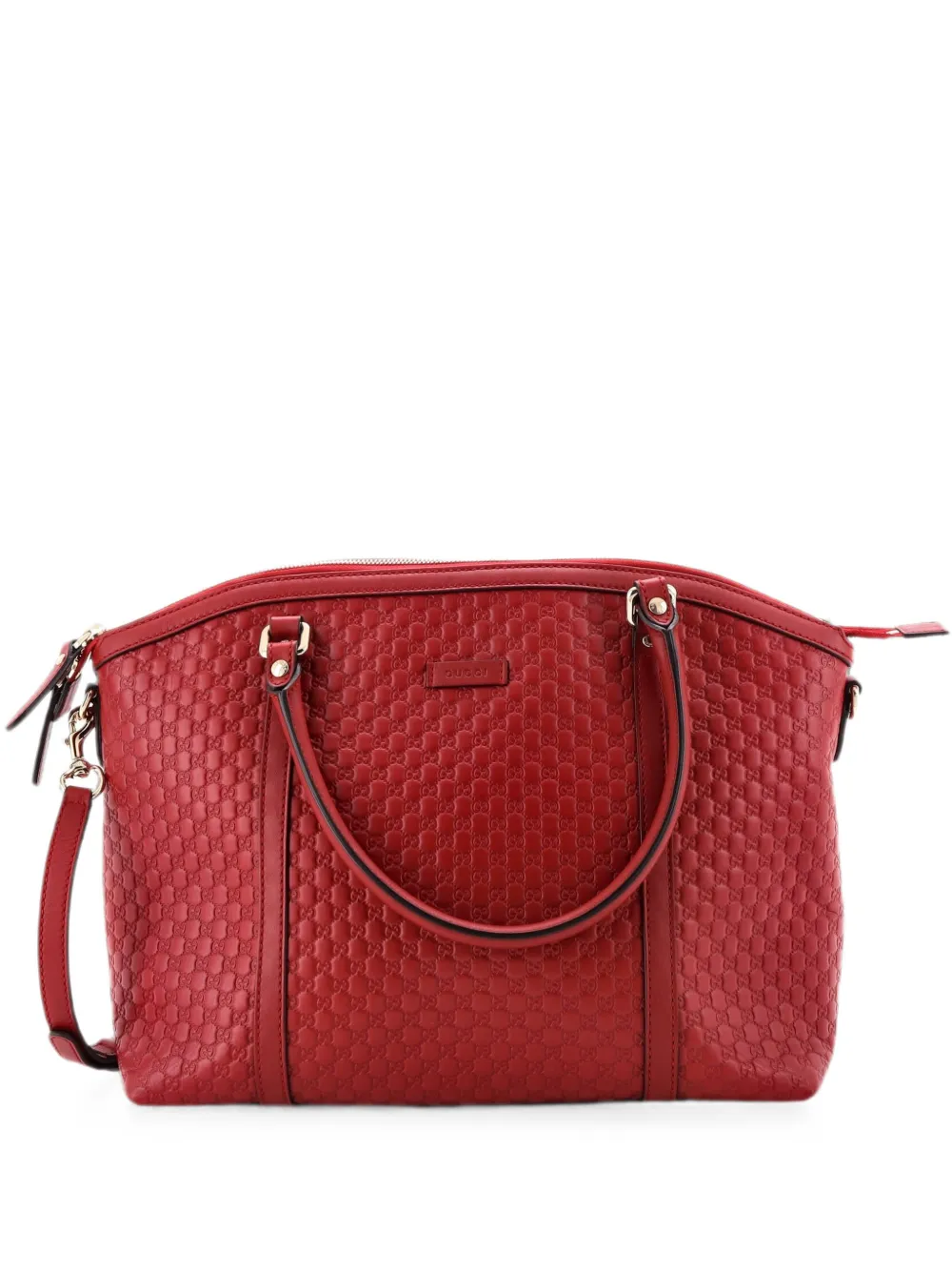 Gucci Pre-Owned Britt Convertible Dome Microguccissima Leather Medium satchel - Rot