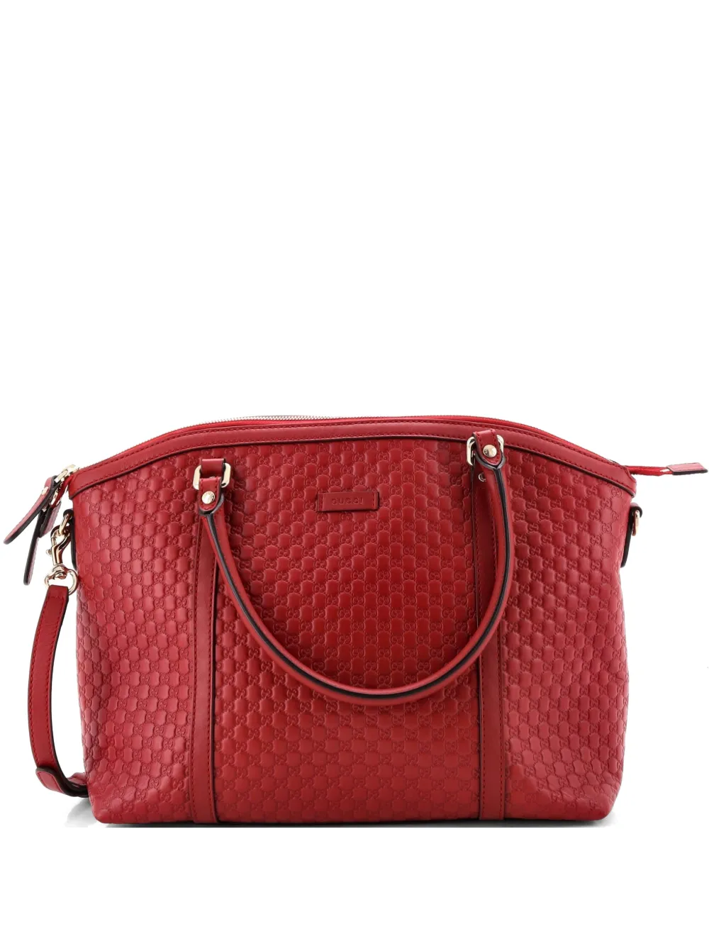Gucci Pre-Owned Britt Convertible Dome Microguccissima Leather Medium satchel - Rosso