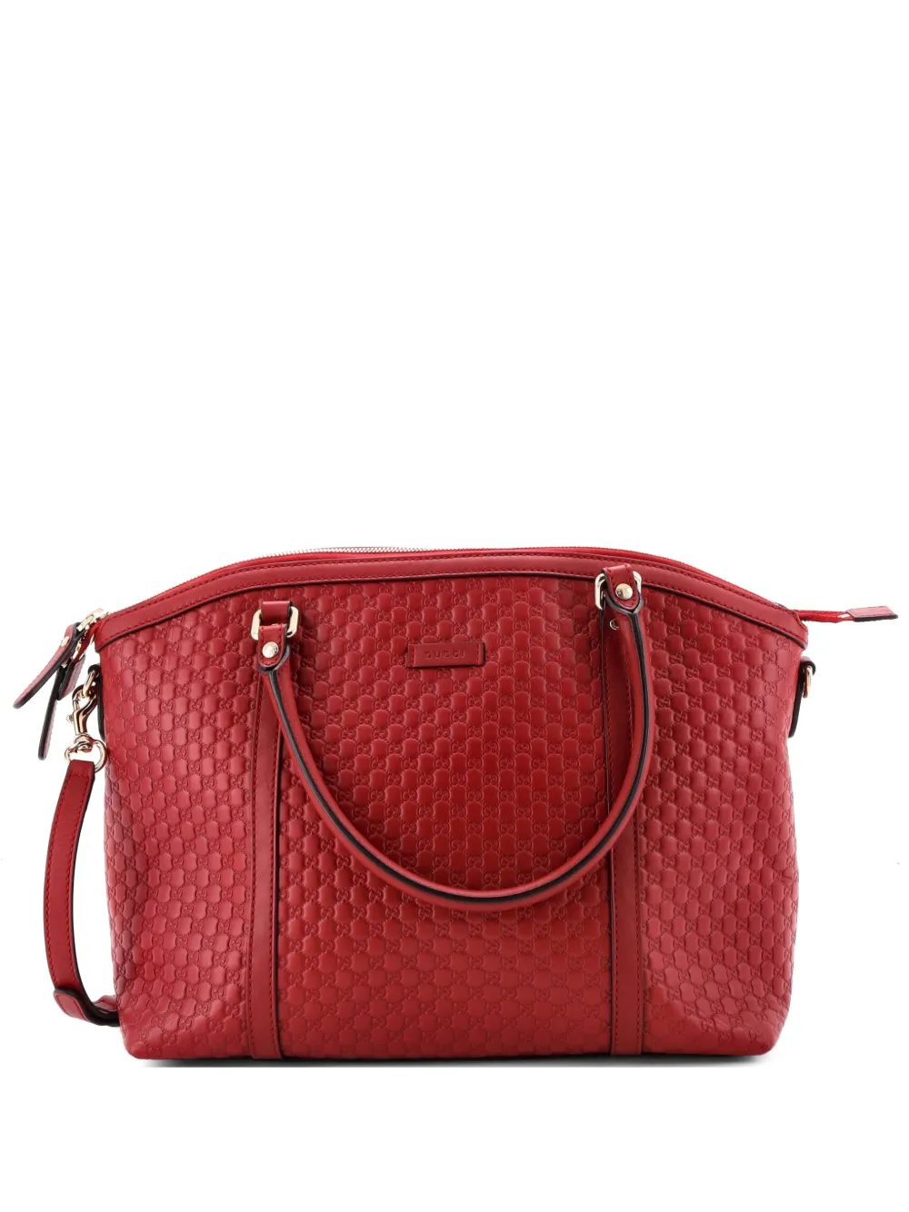 Gucci Pre-Owned Britt Convertible Dome Microguccissima Leather Medium satchel - Red