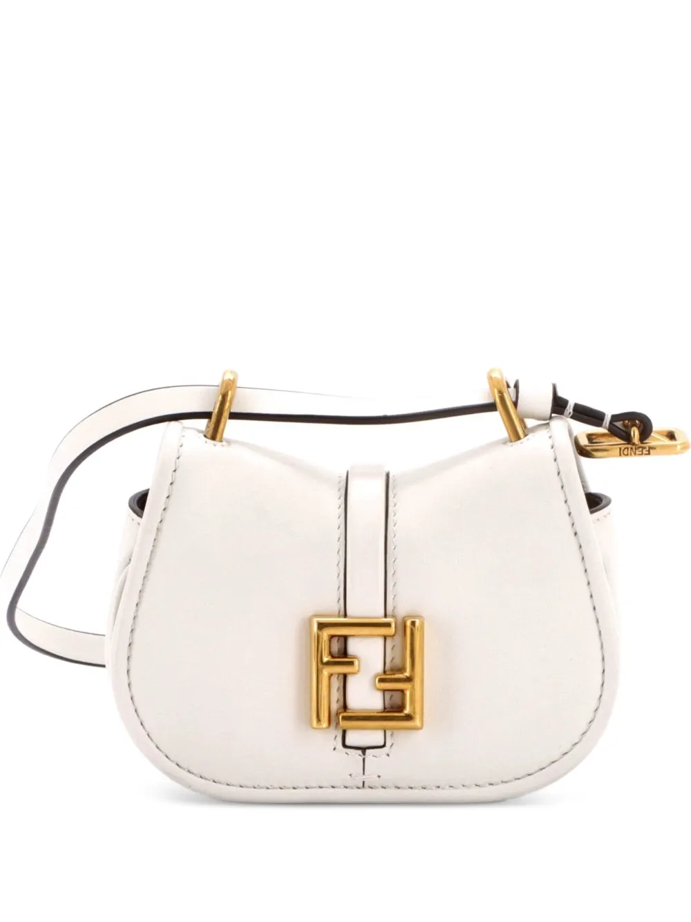Fendi Pre-Owned C'mon Leather Nano shoulder bag - Bianco