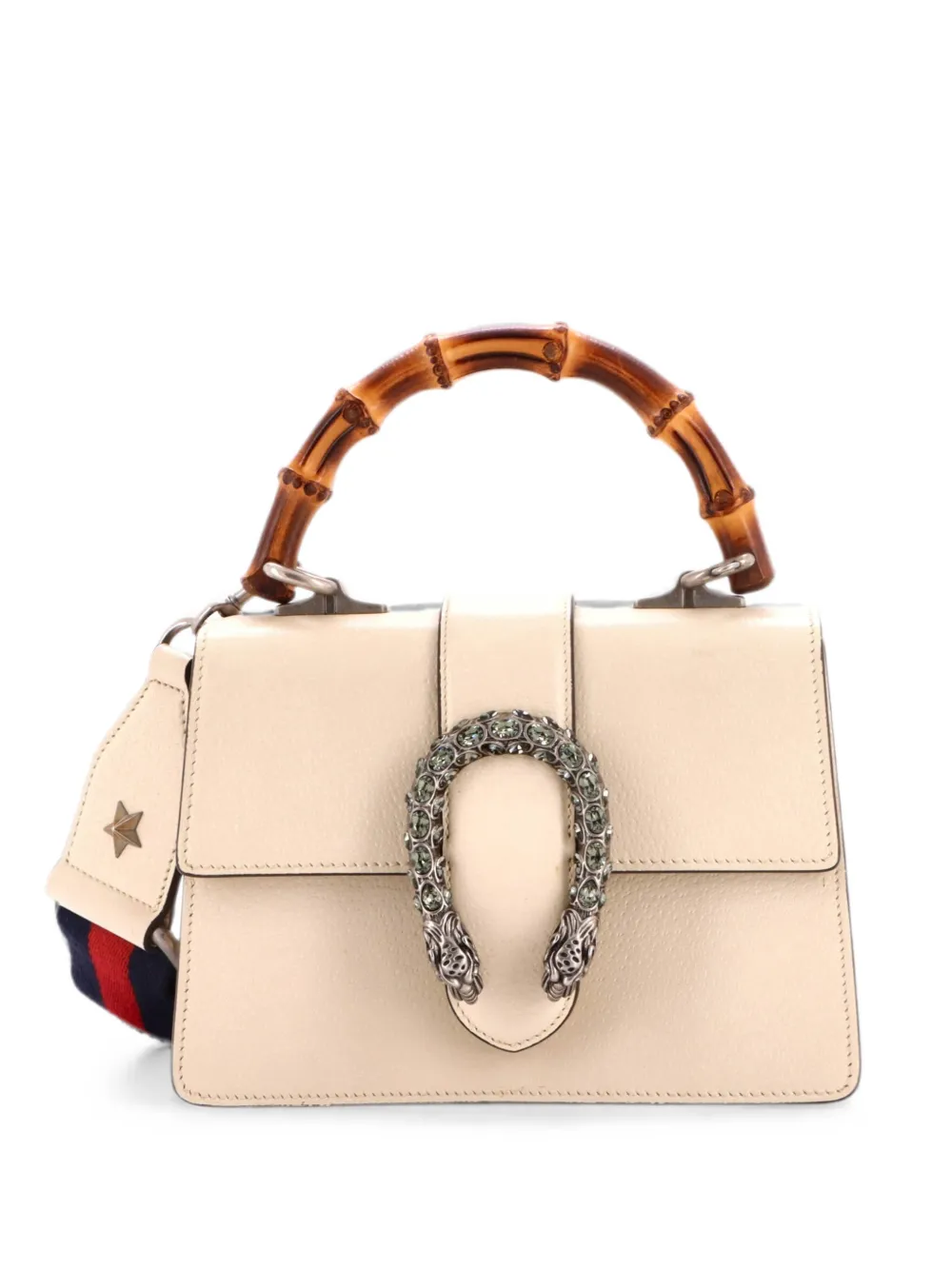 Gucci Pre-Owned Dionysus Bamboo Top Handle Bag Leather Mini satchel - Weiß