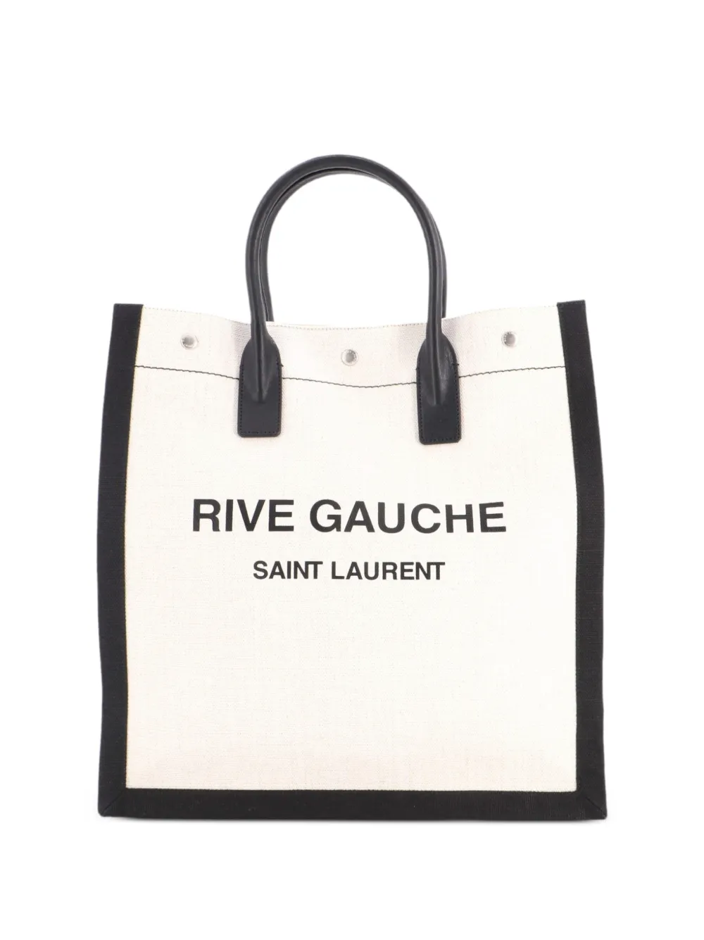 Saint Laurent Pre-Owned grand cabas Rive Gauche en toile - Tons neutres Saint Laurent Pre-Owned grand cabas Rive Gauche en toile - Tons neutres