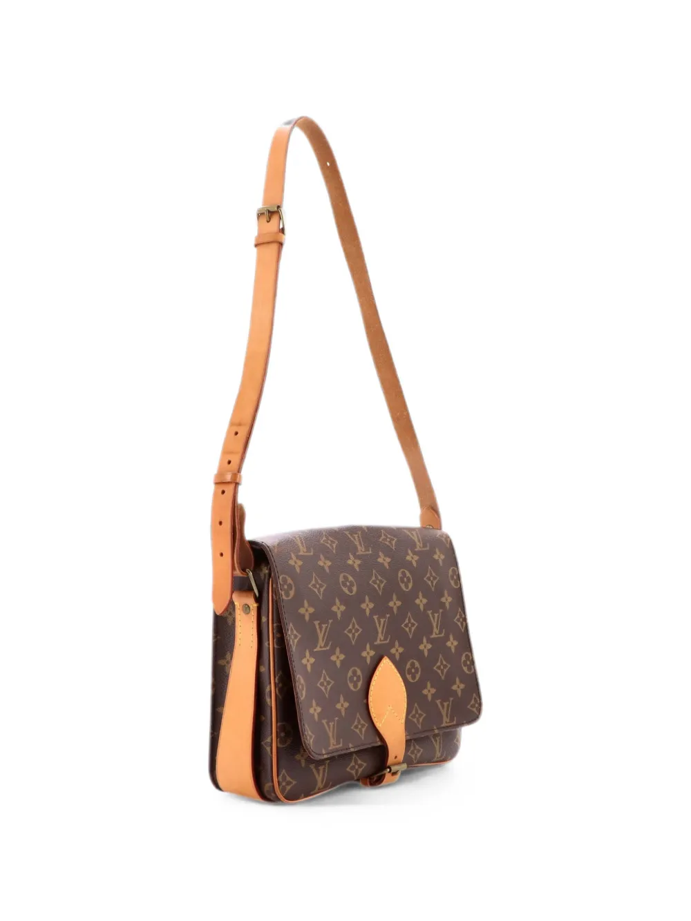 Louis Vuitton Pre-Owned Cartouchiere Handbag Monogram Canvas GM crossbody bag - Marrone