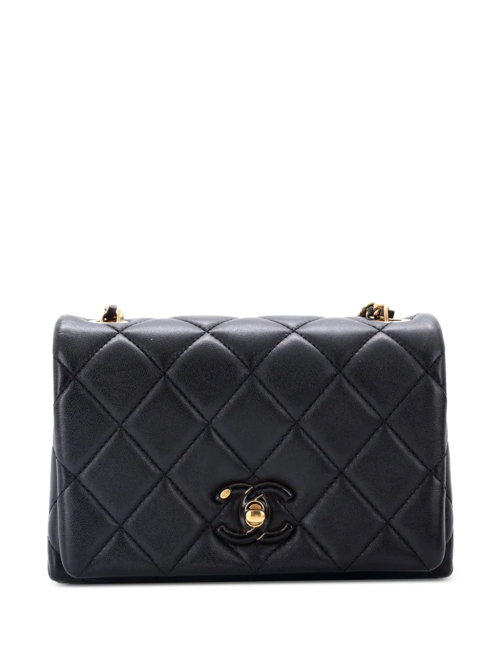 CHANEL Pre-Owned Enamel Multi CC Chain Flap Bag Quilted Lambskin Mini shoulder bag - Nero