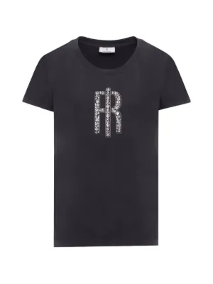 ANINE BING Lili Tee Horse | Black | FARFETCH UK