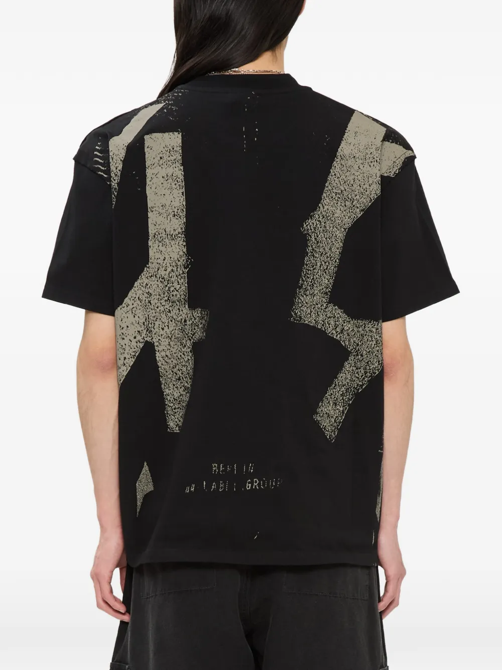 44 LABEL GROUP Mega 44 T-shirt met korte mouwen en logoprint Zwart
