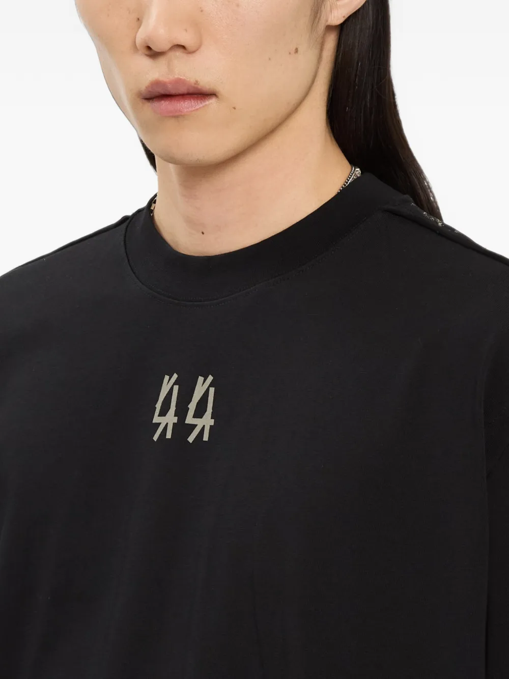 44 LABEL GROUP Mega 44 T-shirt met korte mouwen en logoprint Zwart