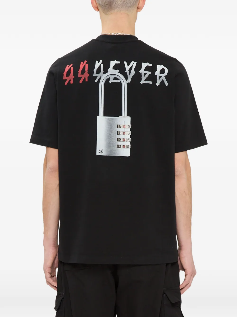 44 LABEL GROUP Forever 44 T-shirt met grafische print Zwart