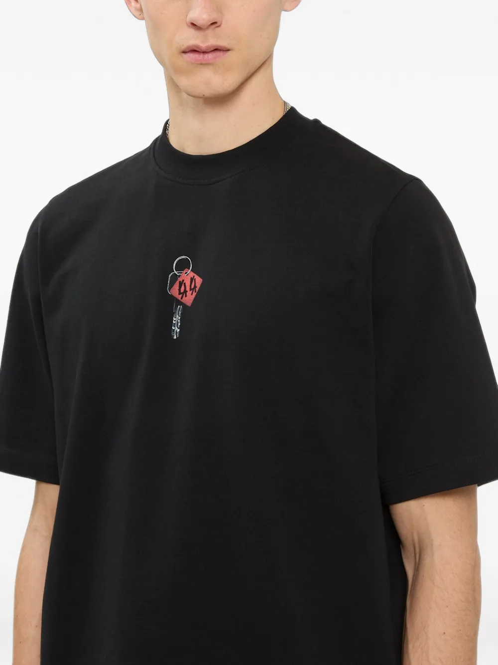 44 LABEL GROUP Forever 44 T-shirt met grafische print Zwart